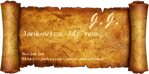 Jankovics János névjegykártya